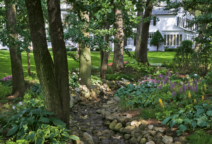 Pastoral Garden Path in Lake Geneva