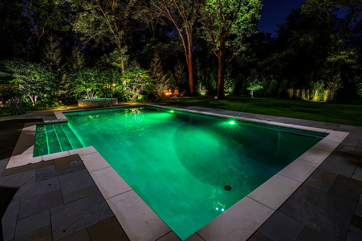 pool at night in glenview il